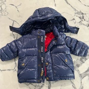 Polo Ralph Lauren baby boy navy puffer coat size 6 months